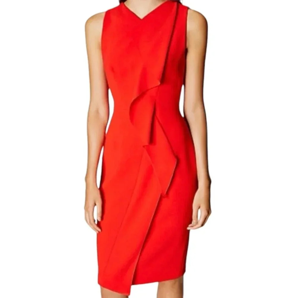 Karen Millen Red Sleeveless Dress